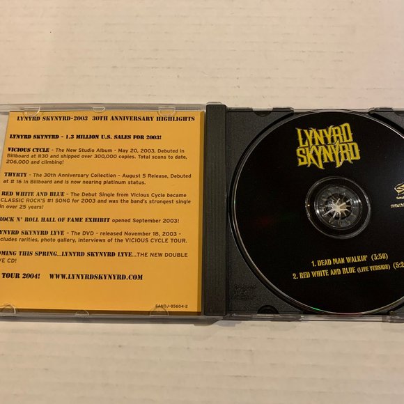 Lynyrd Skynyrd – Dead Man Walkin' CD Promo Rare 2003 Vicious Cycle - Picture 4 of 5